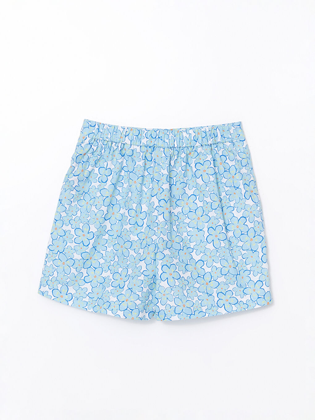 Floral Girl's Short Skirt with Elastic Waist -S5BH34Z4-LQQ