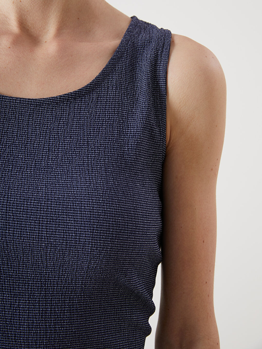 U Neck Striped Female Athlete -S5BH81Z8-E1J