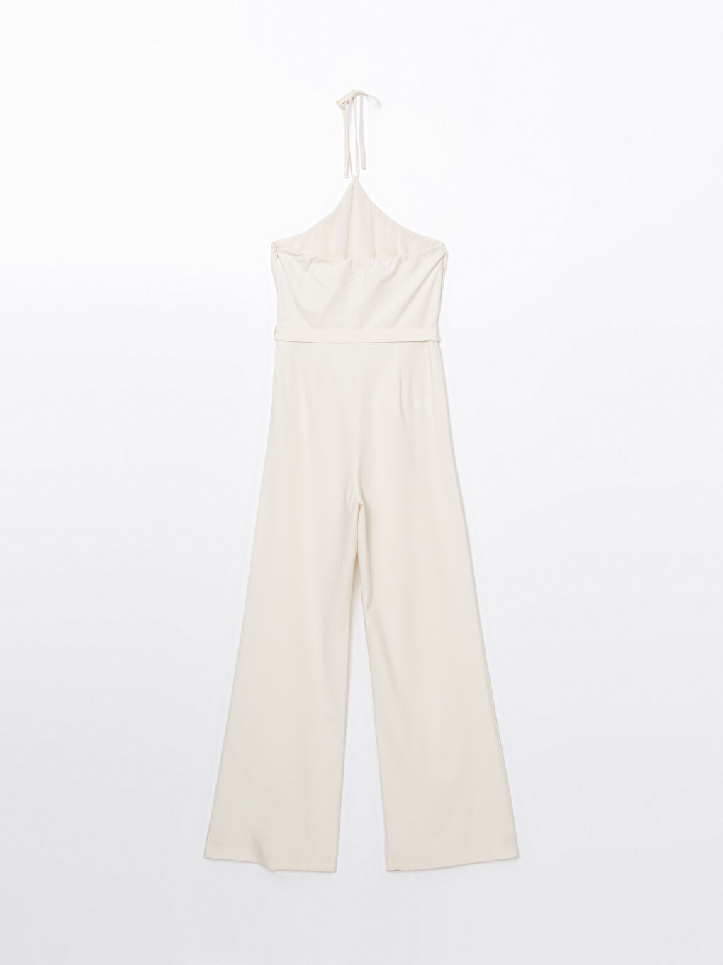 Halter Neck Crepe Women's Jumpsuit -S5BH87Z8-FEX
