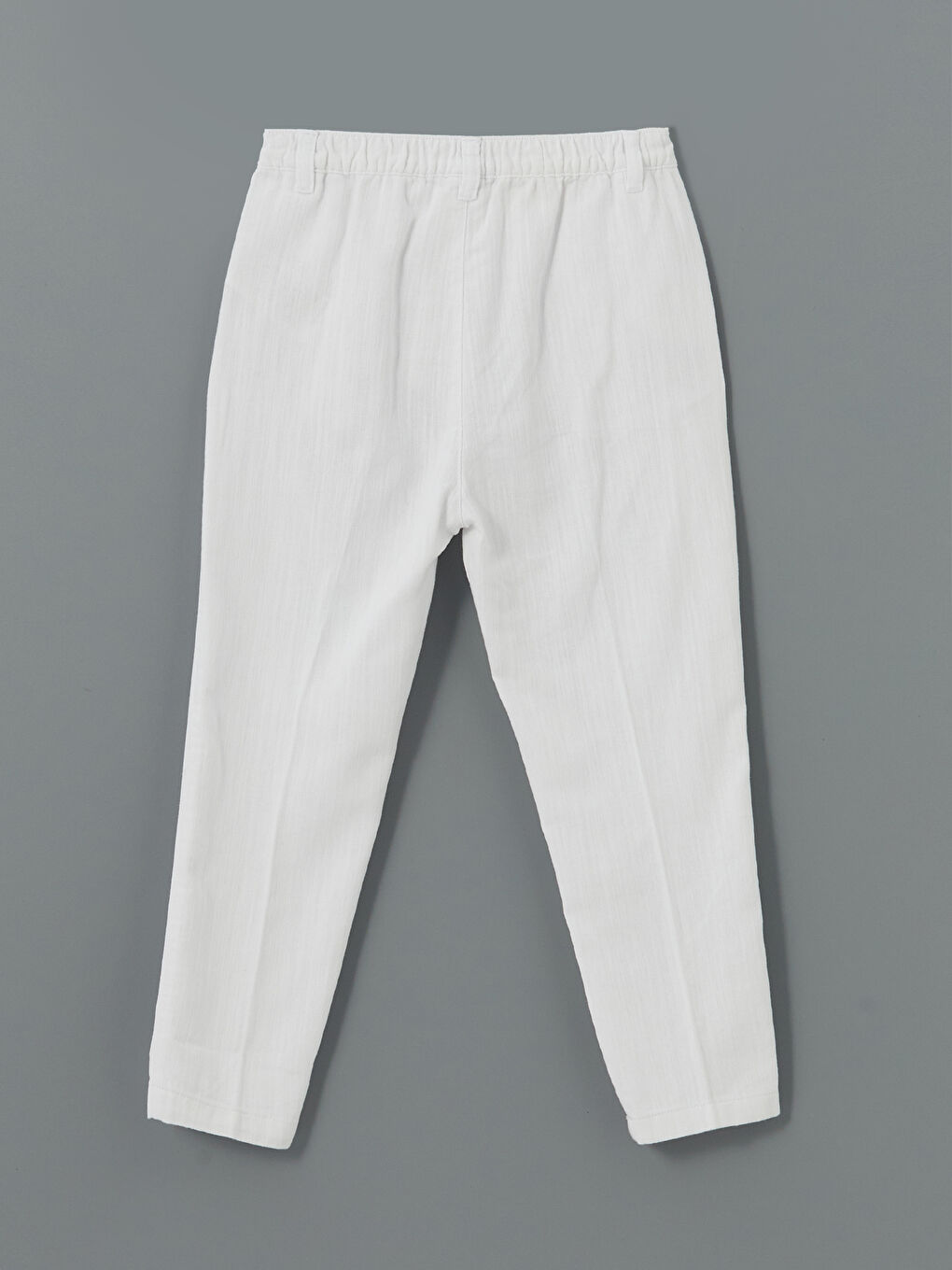 LCW Kids Beyaz Basic Erkek Çocuk Keten Karışımlı Pantolon - 1
