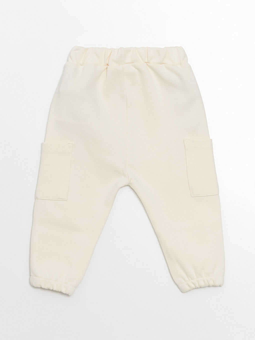 Bej Beli Lastikli Erkek Bebek Jogger Eşofman Altı-1