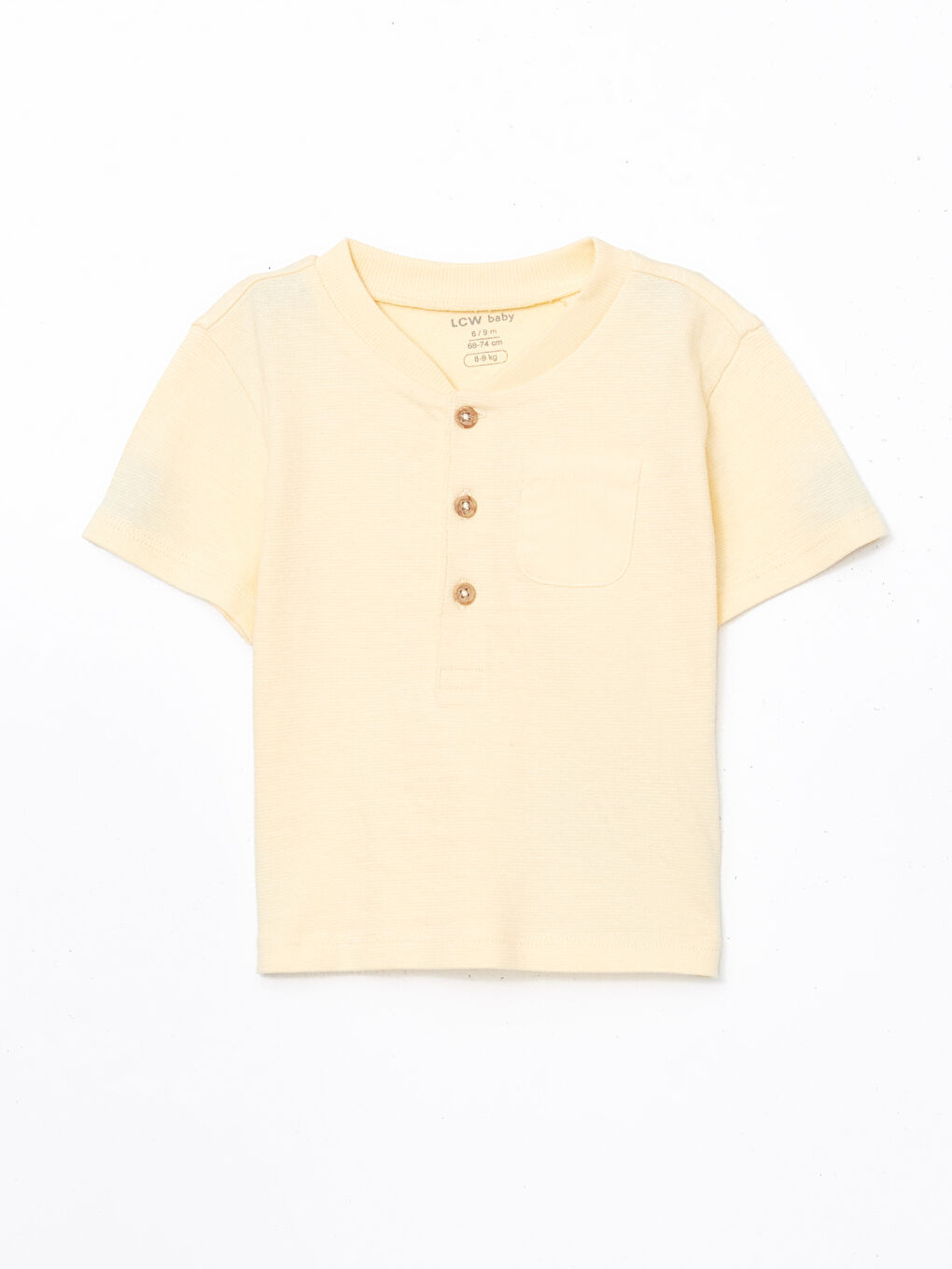 Sarı Bisiklet Yaka Erkek Bebek Tişört-1