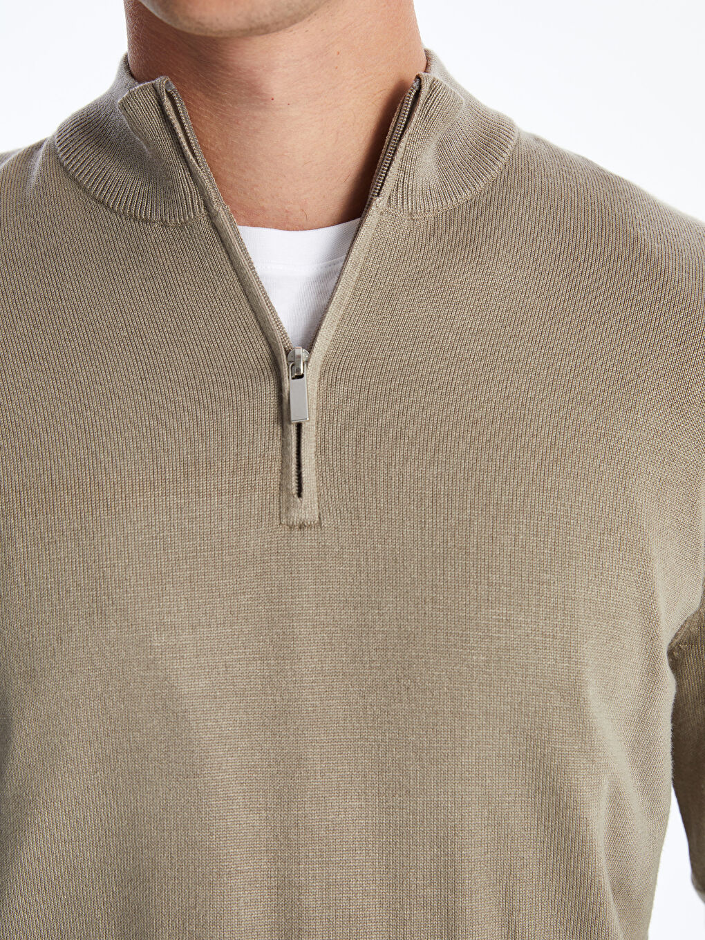 Pull-over à col roulé et manches longues pour hommes en tricot-2