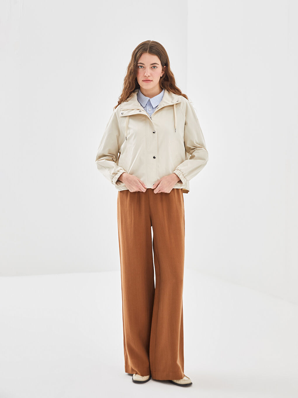 Hooded Oversize Women's Raincoat -S5BI79Z8-SB4