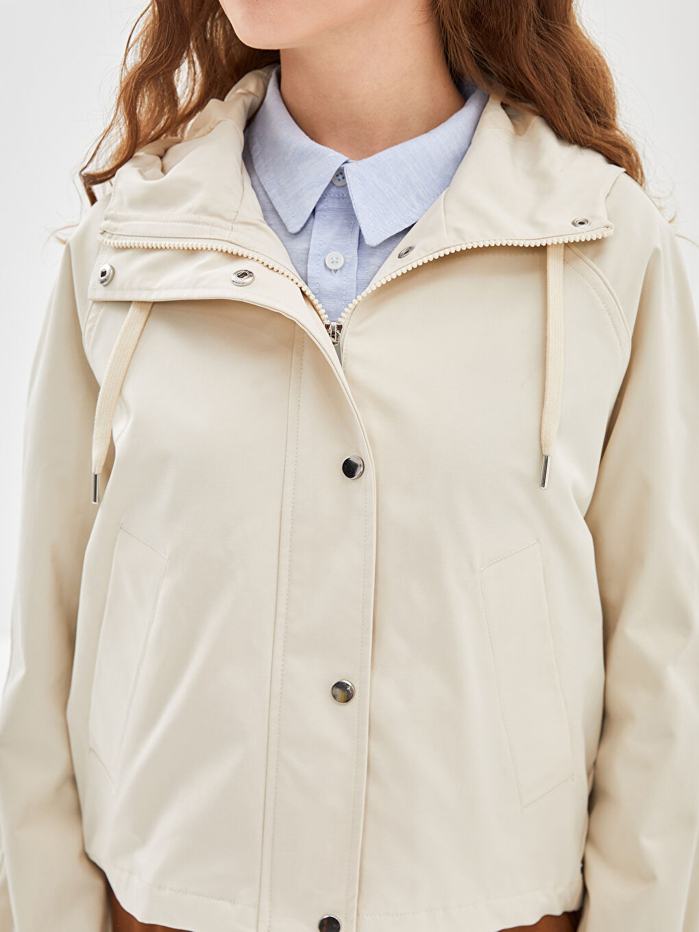 Hooded Oversize Women's Raincoat -S5BI79Z8-SB4