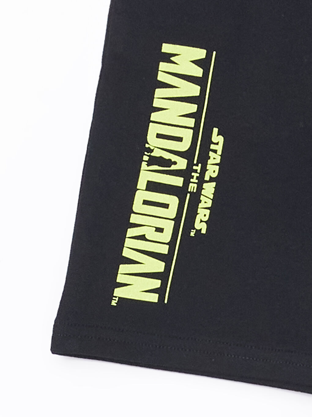 Siyah Beli Lastikli Star Wars Baskılı Erkek Çocuk Şort-1