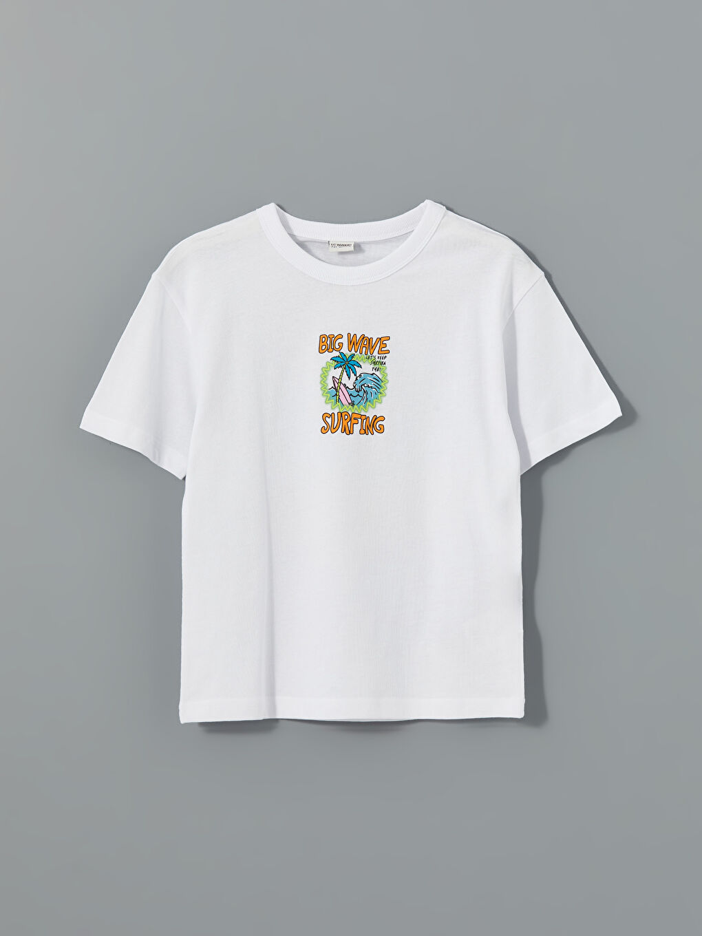 Crew Neck Printed Jersey Boys' T-Shirt -S5BJ13Z4-Q6K
