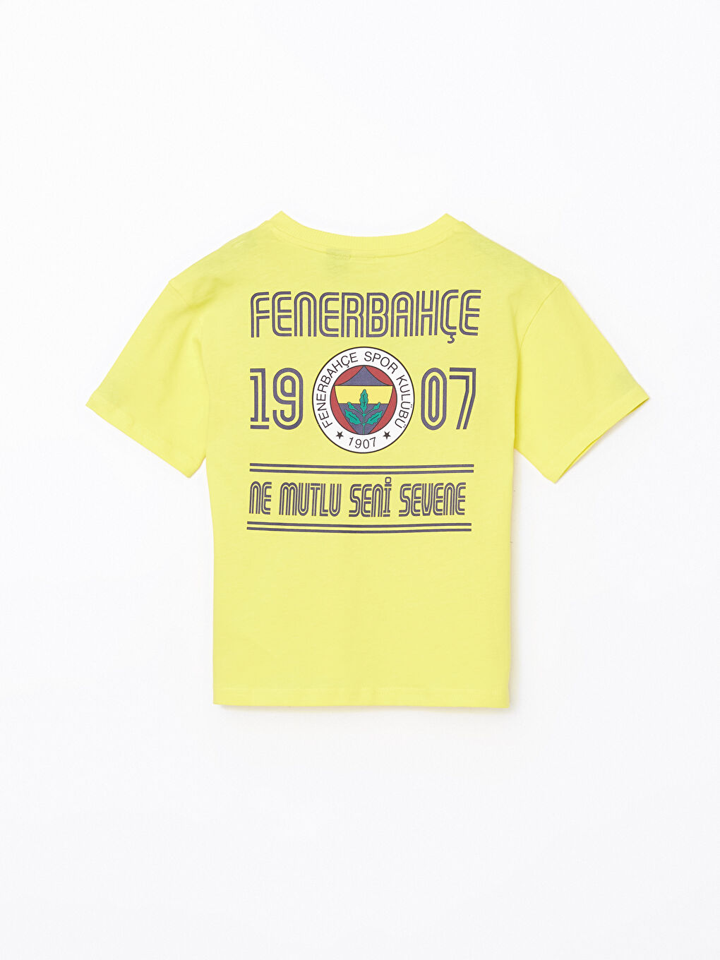 LCW Kids Sari Bisiklet Yaka Fenerbahçe Baskılı Erkek Çocuk Tişört - 4