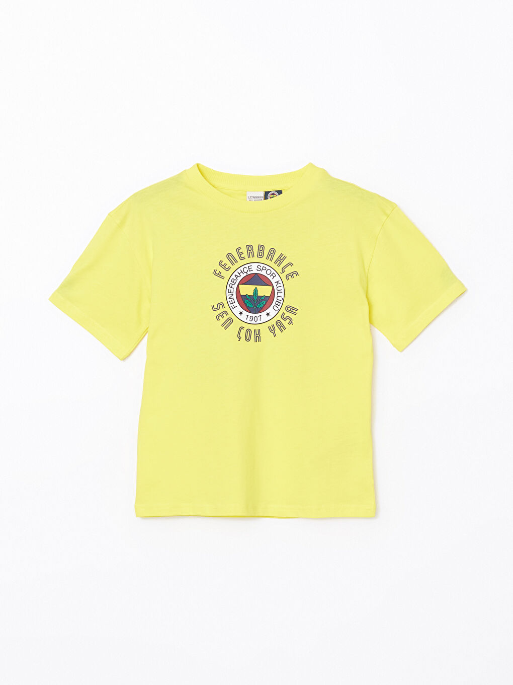 LCW Kids Sari Bisiklet Yaka Fenerbahçe Baskılı Erkek Çocuk Tişört - 2