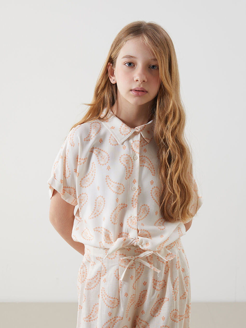 Loose Fit Viscose Girl's Shirt -S5BJ80Z4-LQB