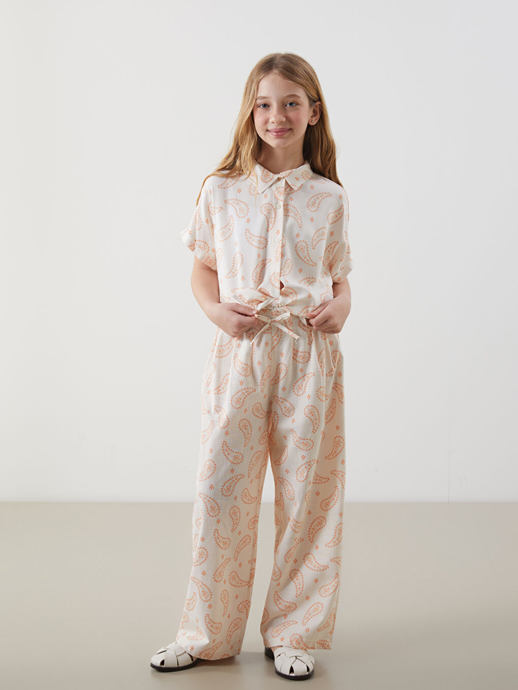 Loose Fit Viscose Girl's Shirt -S5BJ80Z4-LQB