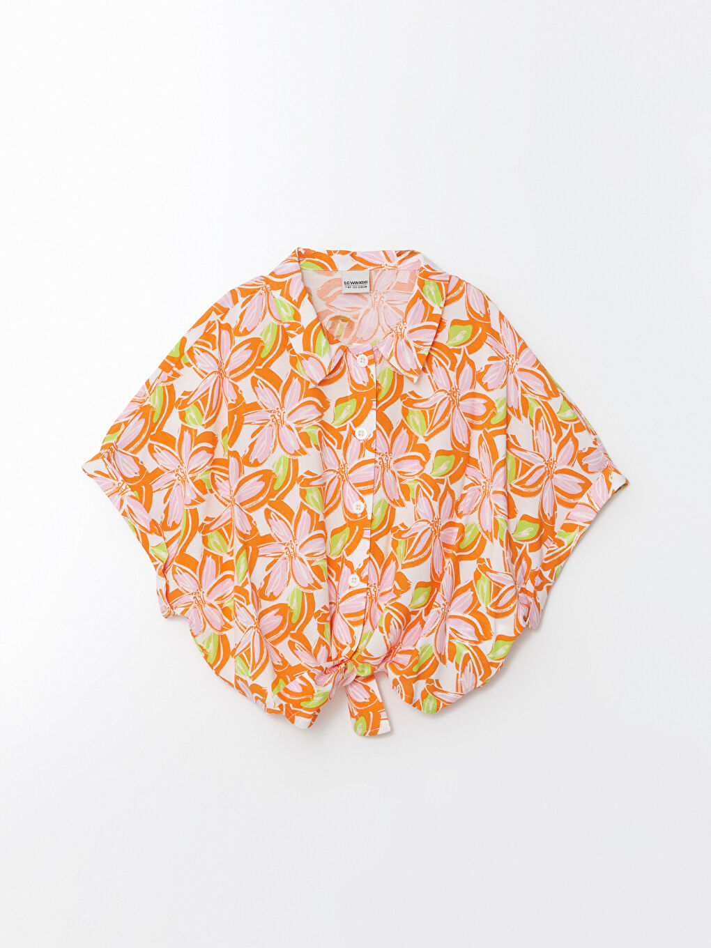 Loose Fit Viscose Tie Girls' Shirt -S5BJ89Z4-LSR