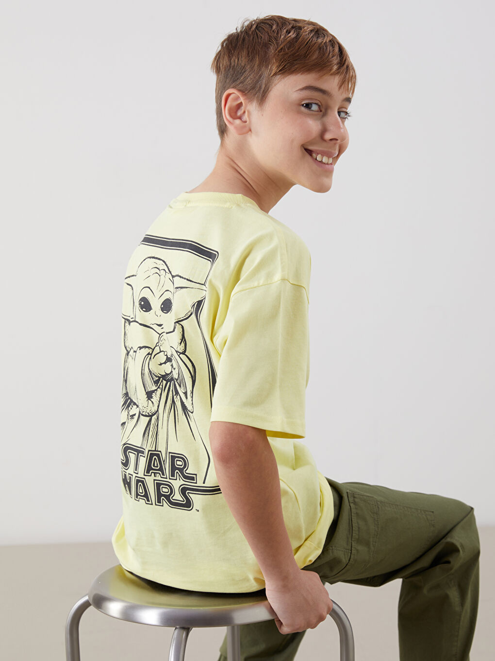 Crew Neck Star Wars Printed Boys' T-shirt -S5BJ96Z4-FER