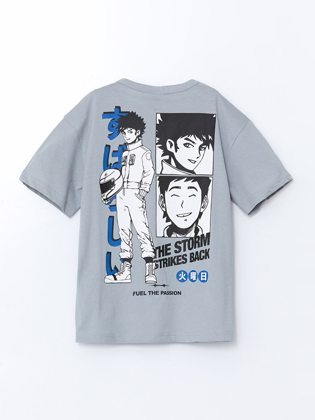 Crew Neck Captain Tsubasa Printed Jersey Boys' T-Shirt -S5BK03Z4-FKN