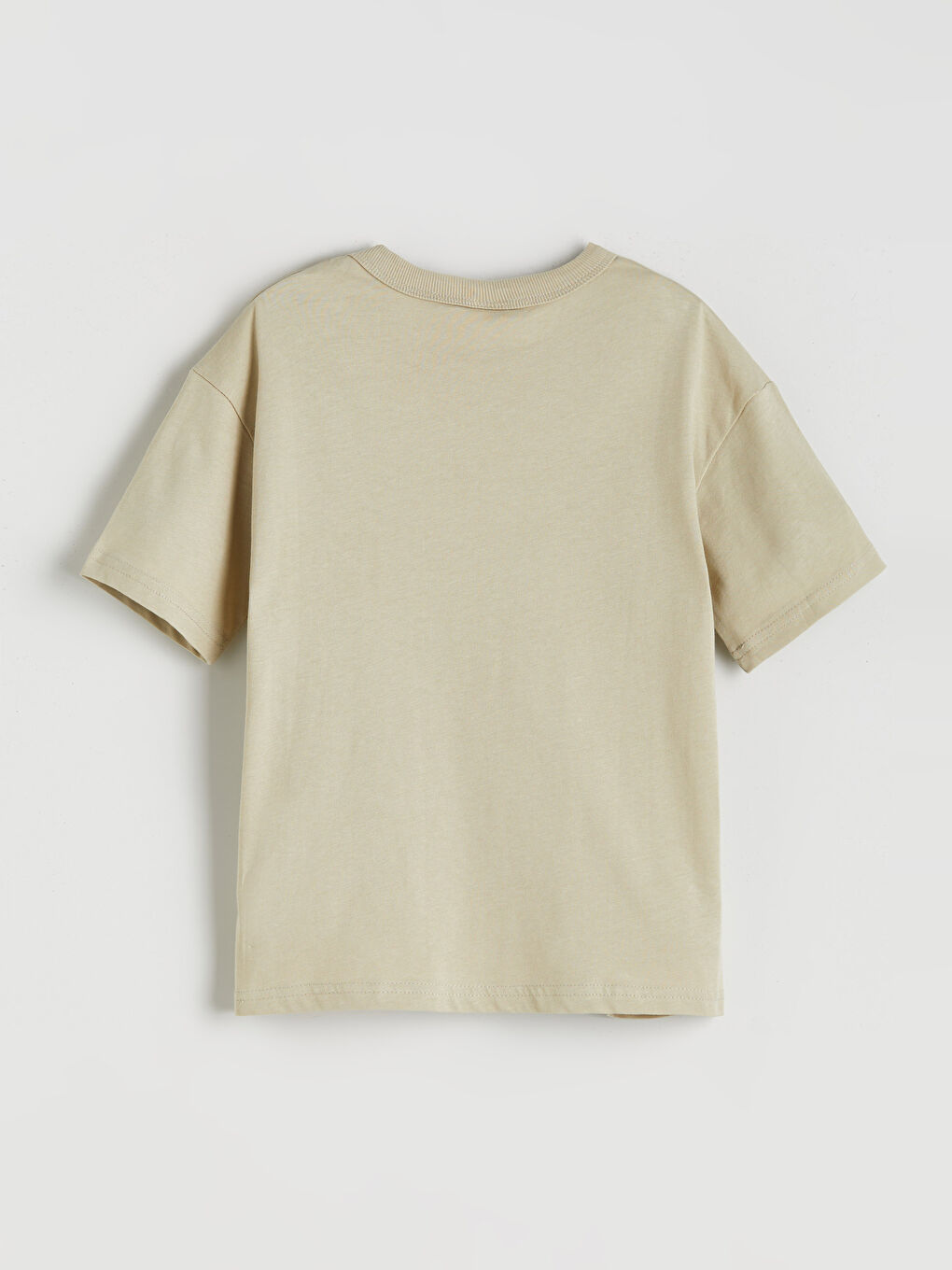 T-shirt pour Garçons à Col Rond avec Texte Imprimé-1