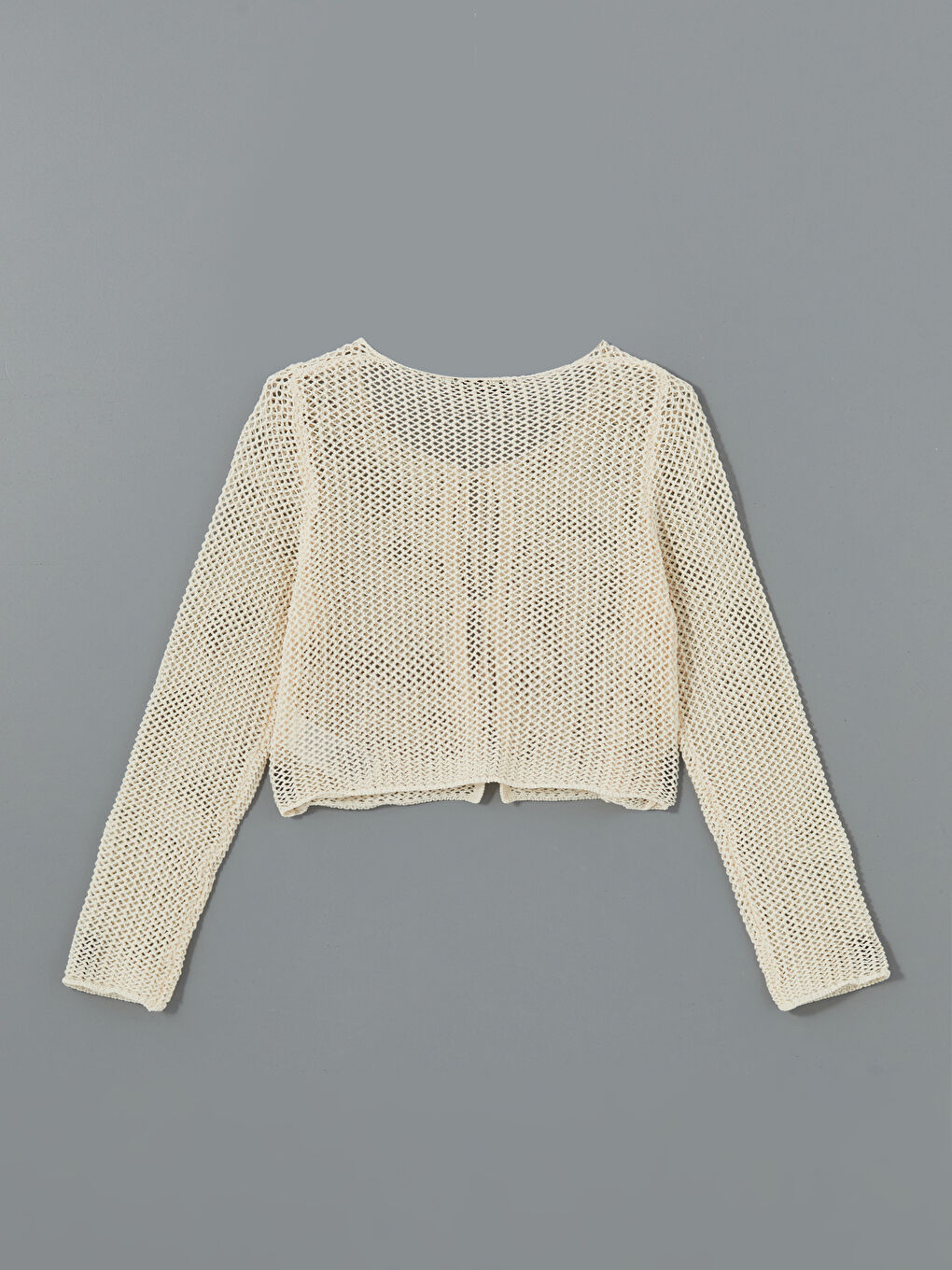 XSIDE Crew Neck Hole-Knitted Women's Knitwear Cardigan -S5BK07Z8-VHM