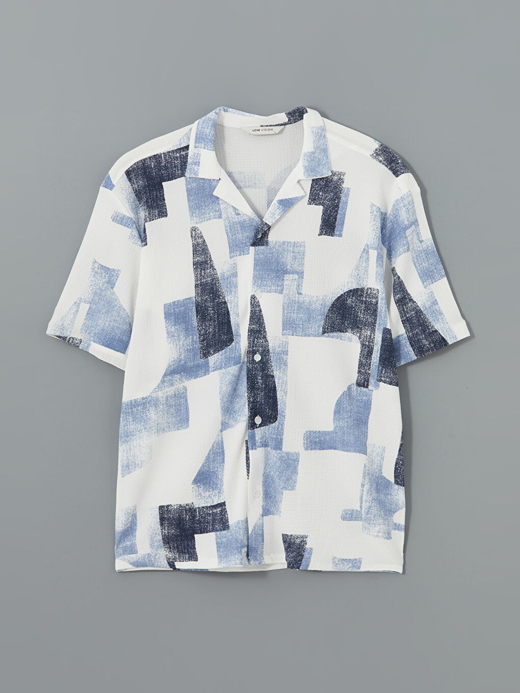 LCW Vision Regular Fit Short Sleeve Patterned Men's Shirt -S5BK46Z8-P2V