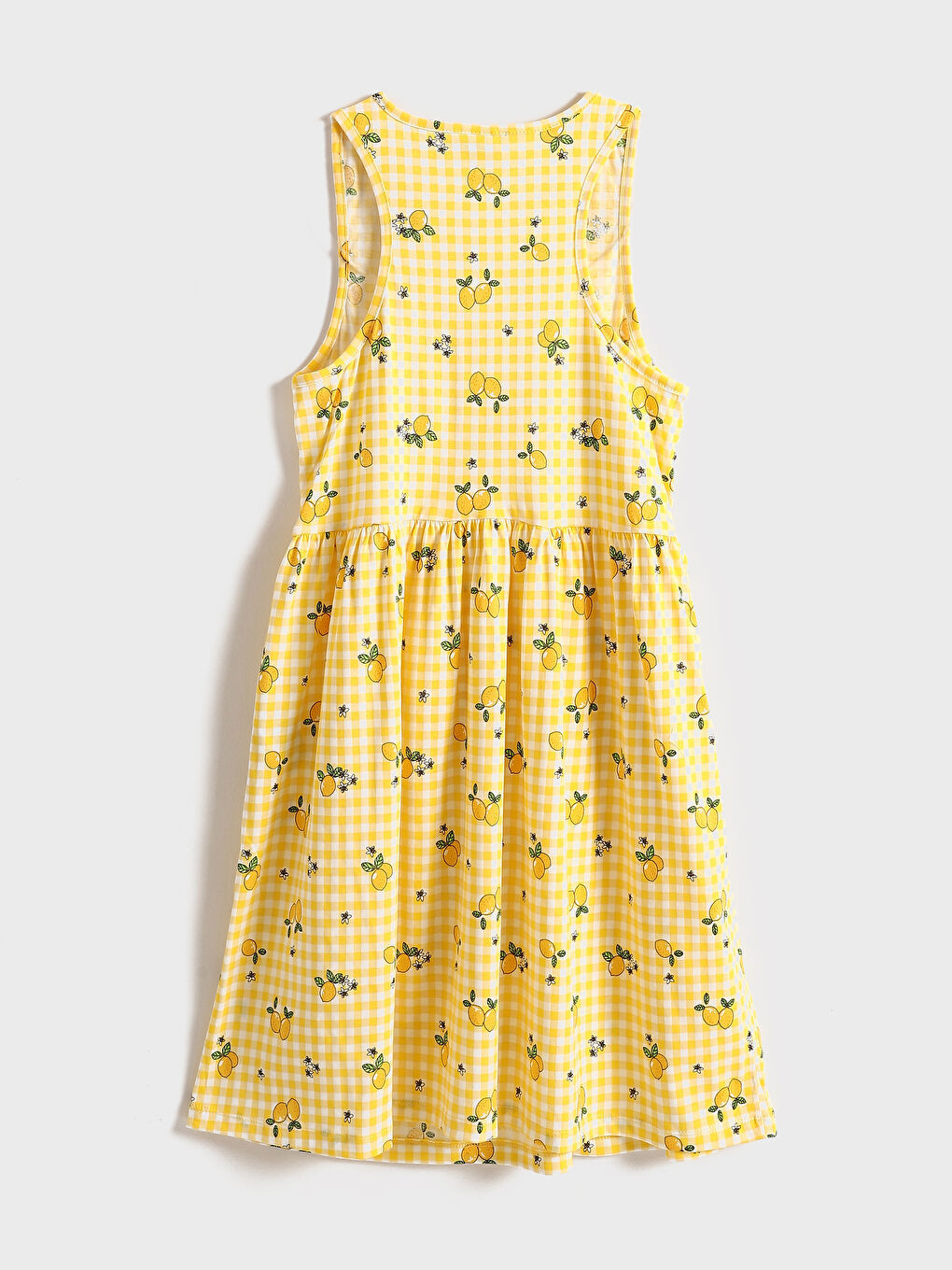 Crew Neck Patterned Girls' Dress -S5BK49Z4-LUG