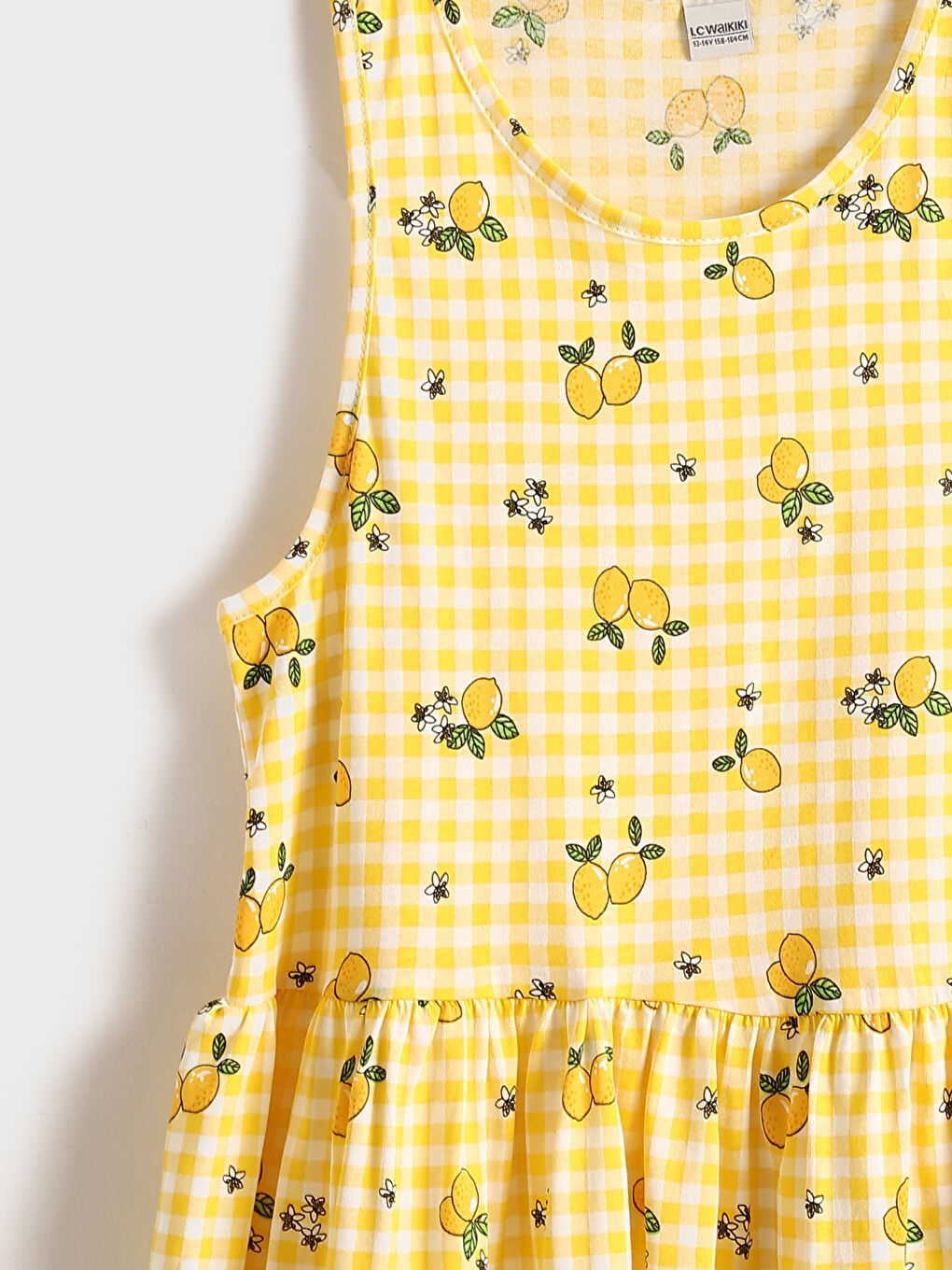 Crew Neck Patterned Girls' Dress -S5BK49Z4-LUG