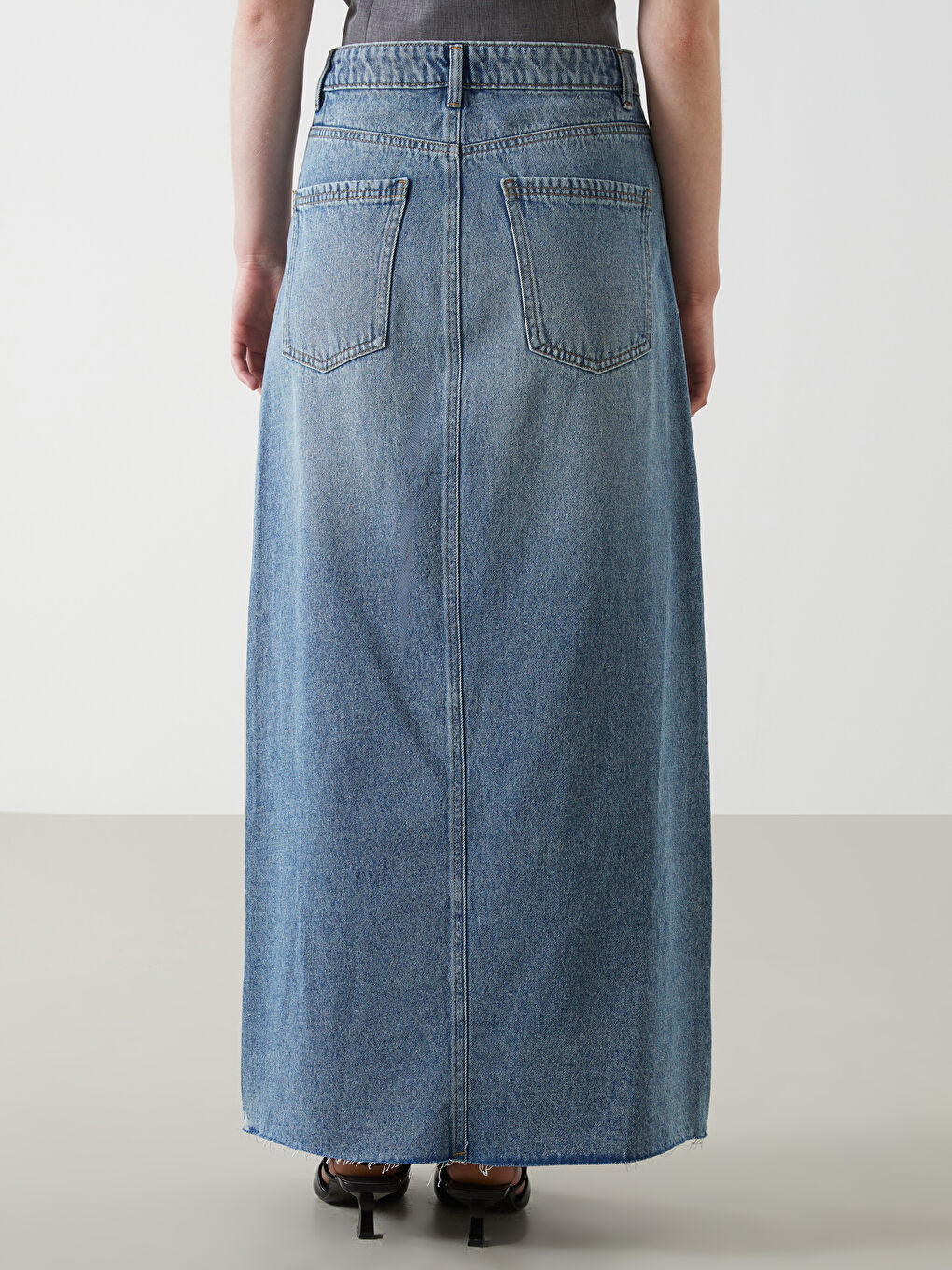 Regular Fit Women's Denim Skirt -S5BK68Z8-507