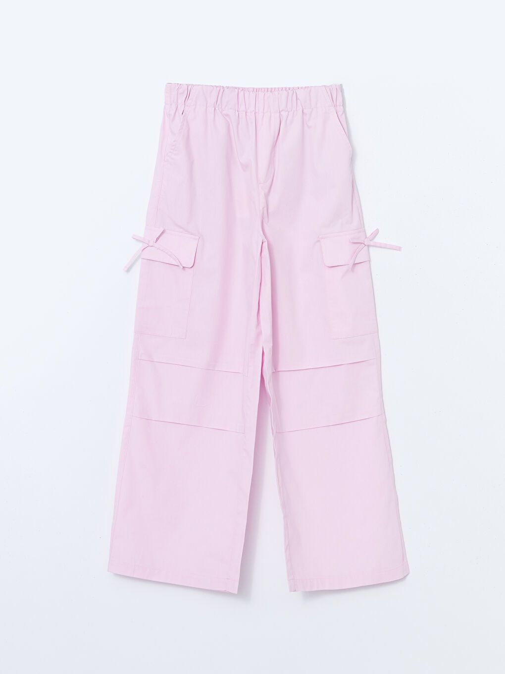 Girls' Cargo Trousers with Elasticated Waist and Bow Detail -S5BL20Z4-QXD