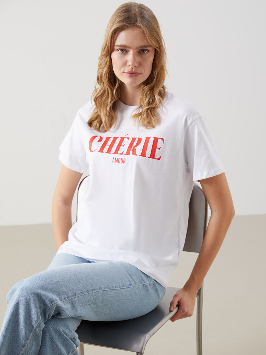 Crew Neck Printed Women's T-Shirt