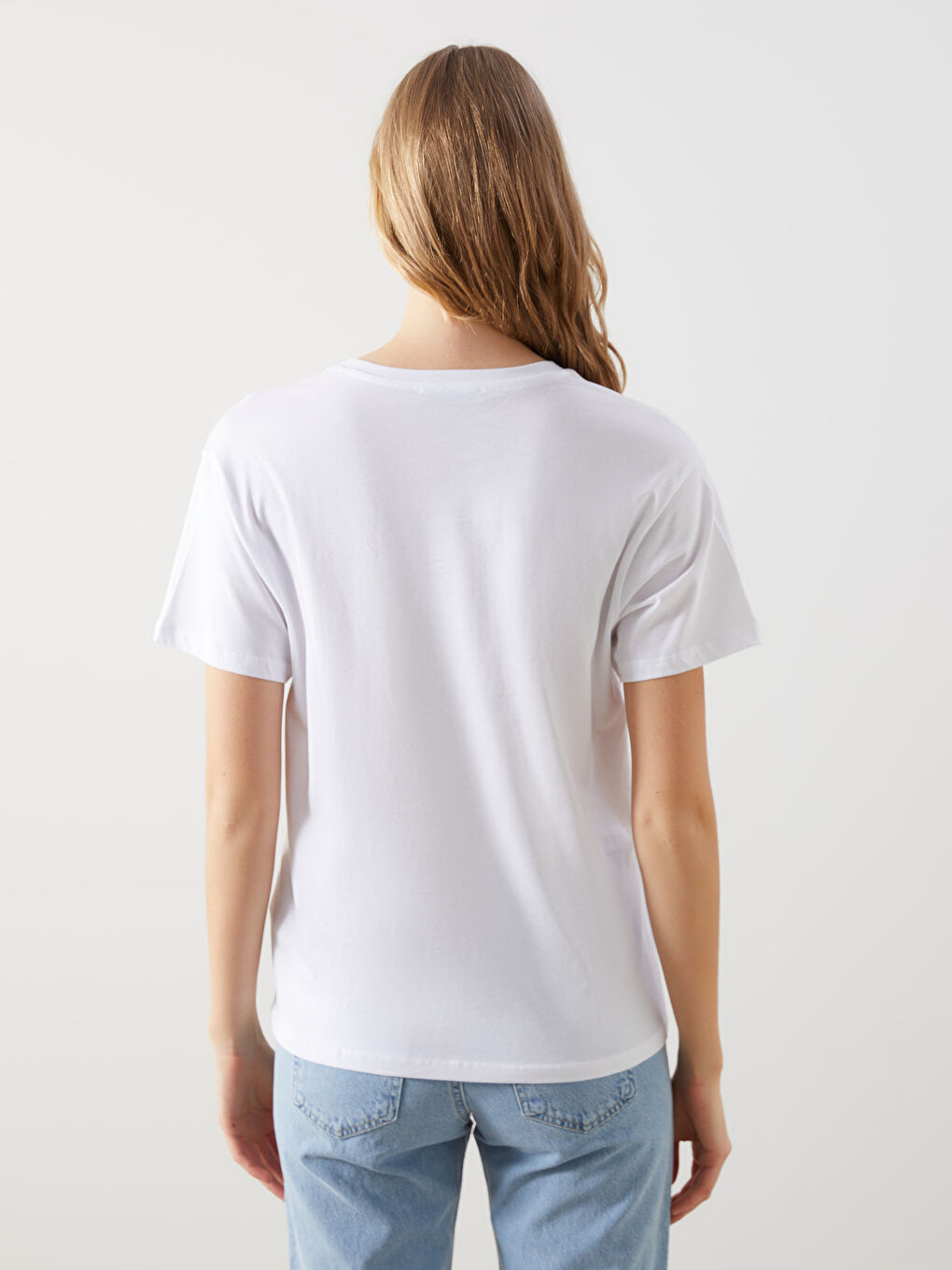 Crew Neck Printed Women's T-Shirt-3