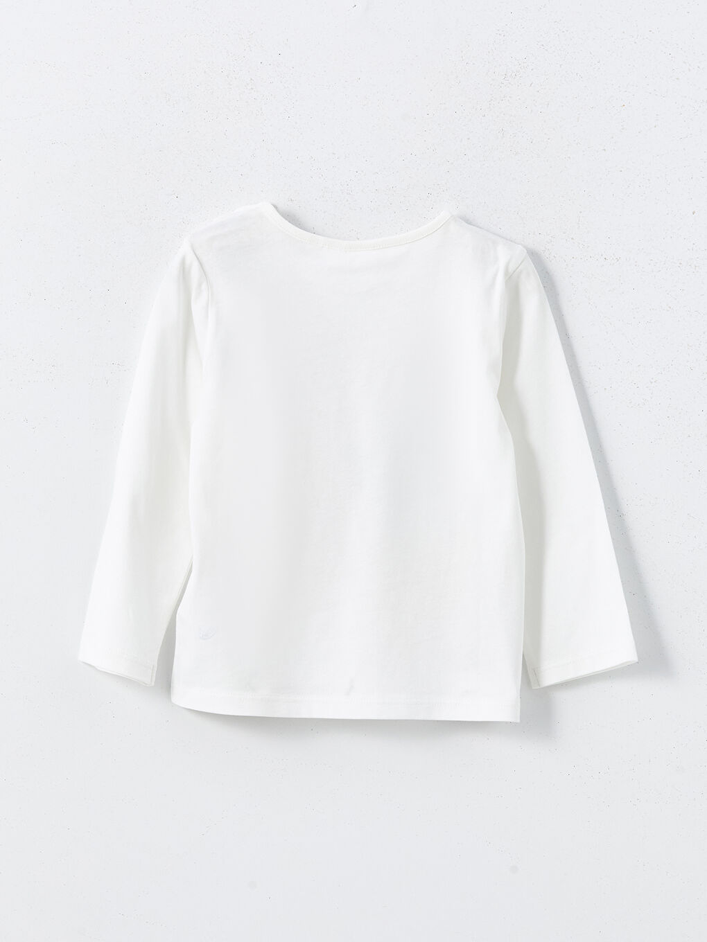 Ekru Bisiklet Yaka Minnie Mouse Baskılı Kız Bebek Tişört-1