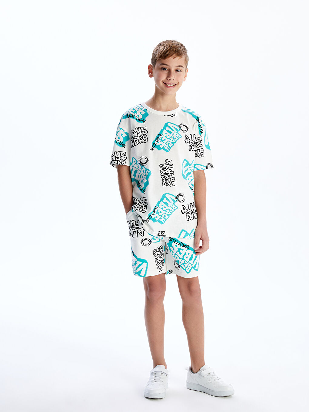 Boys Shorts With Elastic Waist -S5BM12Z4-LRR