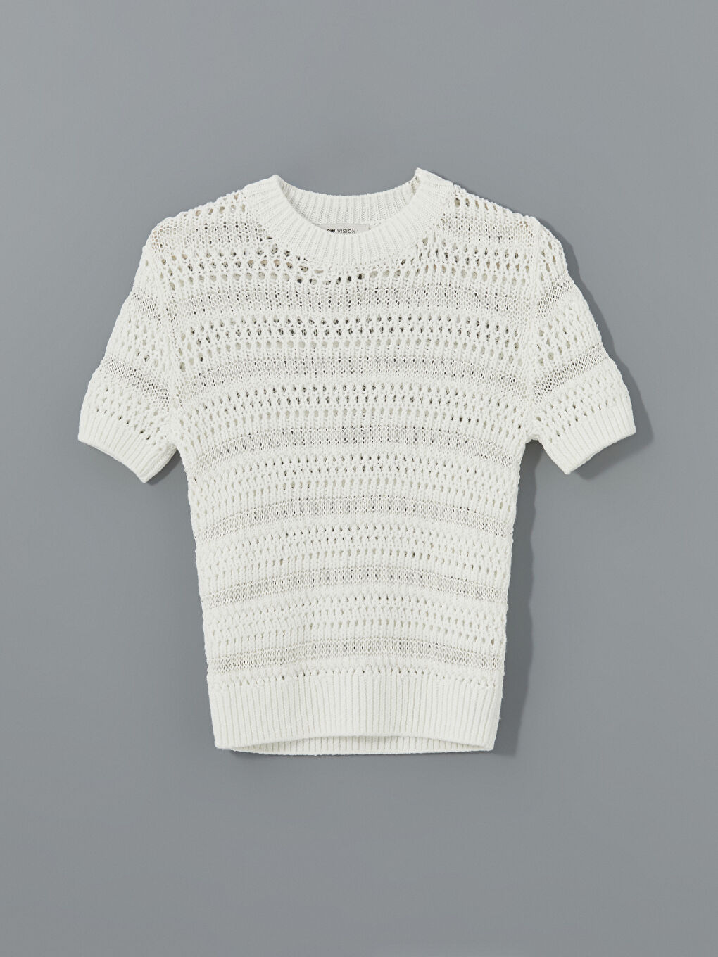 Crew Neck Hole-Knitted Women's Sweater -S5BM25Z8-FDU