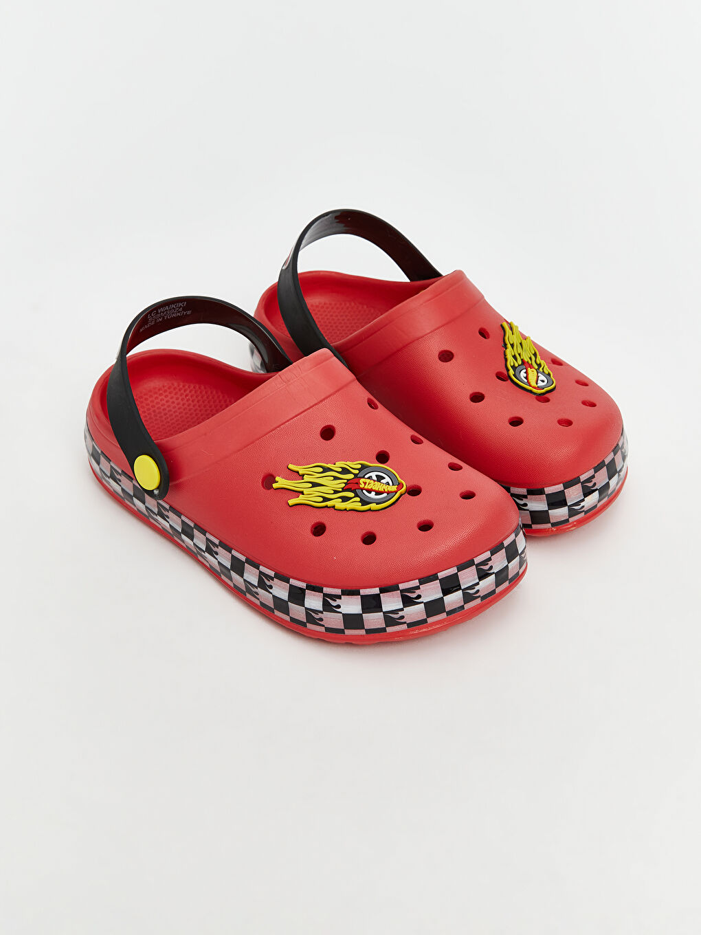 Kırmızı Tabanı Işıklı Erkek Çocuk Plaj Sandaleti-1