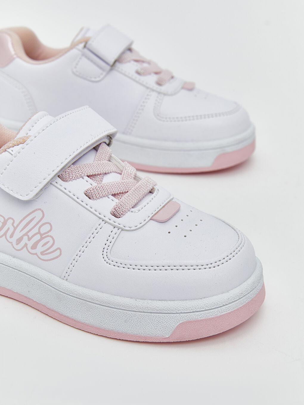 Beyaz Barbie Baskılı Kız Çocuk Spor Ayakkabı-2