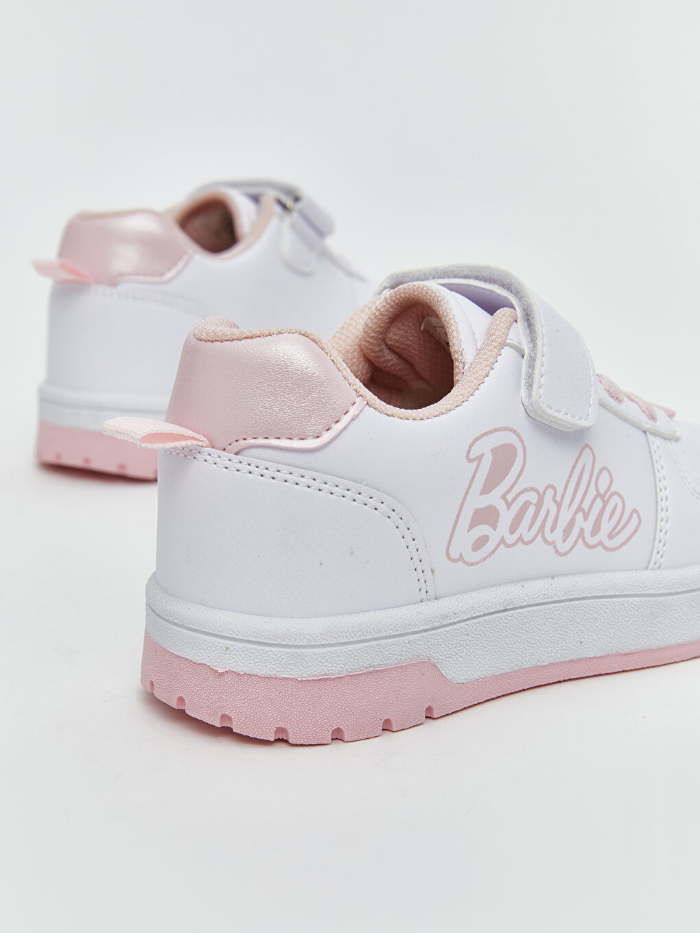Beyaz Barbie Baskılı Kız Çocuk Spor Ayakkabı-3