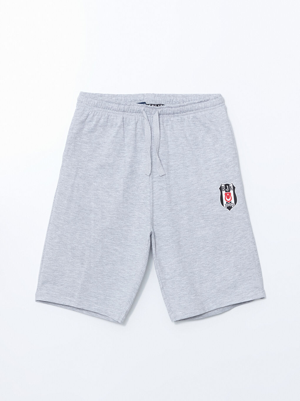 Gri Standart Kalıp Beşiktaş Baskılı Erkek Pijama Alt Şort