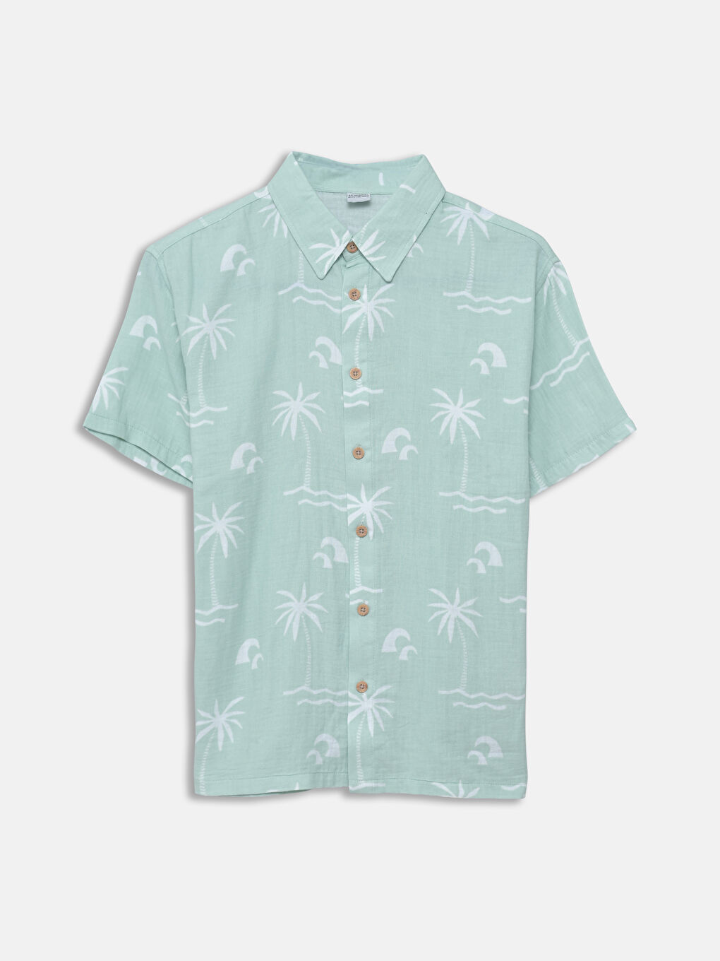 Patterned Short Sleeve Boys' Shirt -S5BN06Z4-LRL