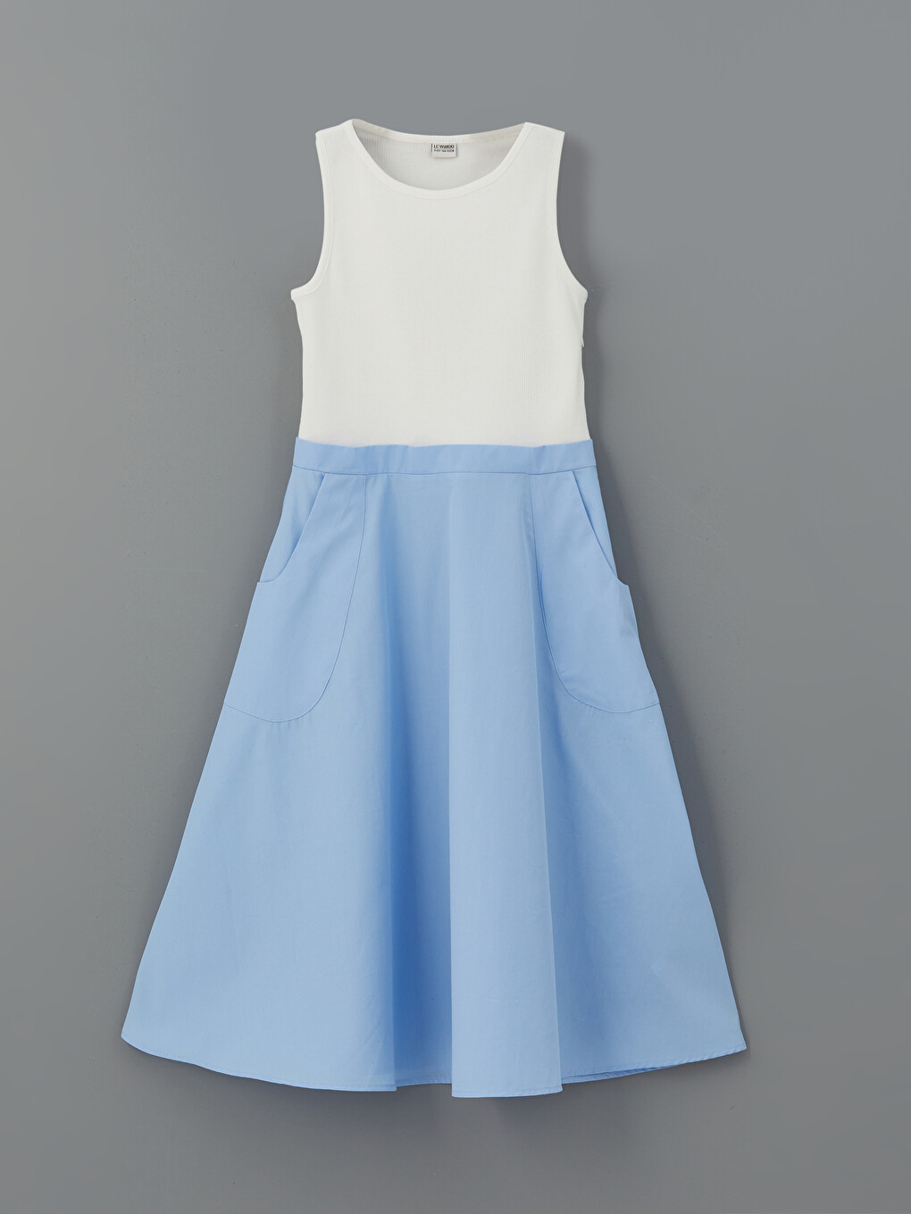 Crew Neck Girls' Dress-2