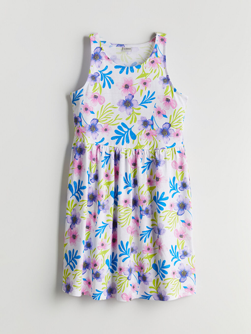 Crew Neck Floral Girls' Dress -S5BN24Z4-LU8