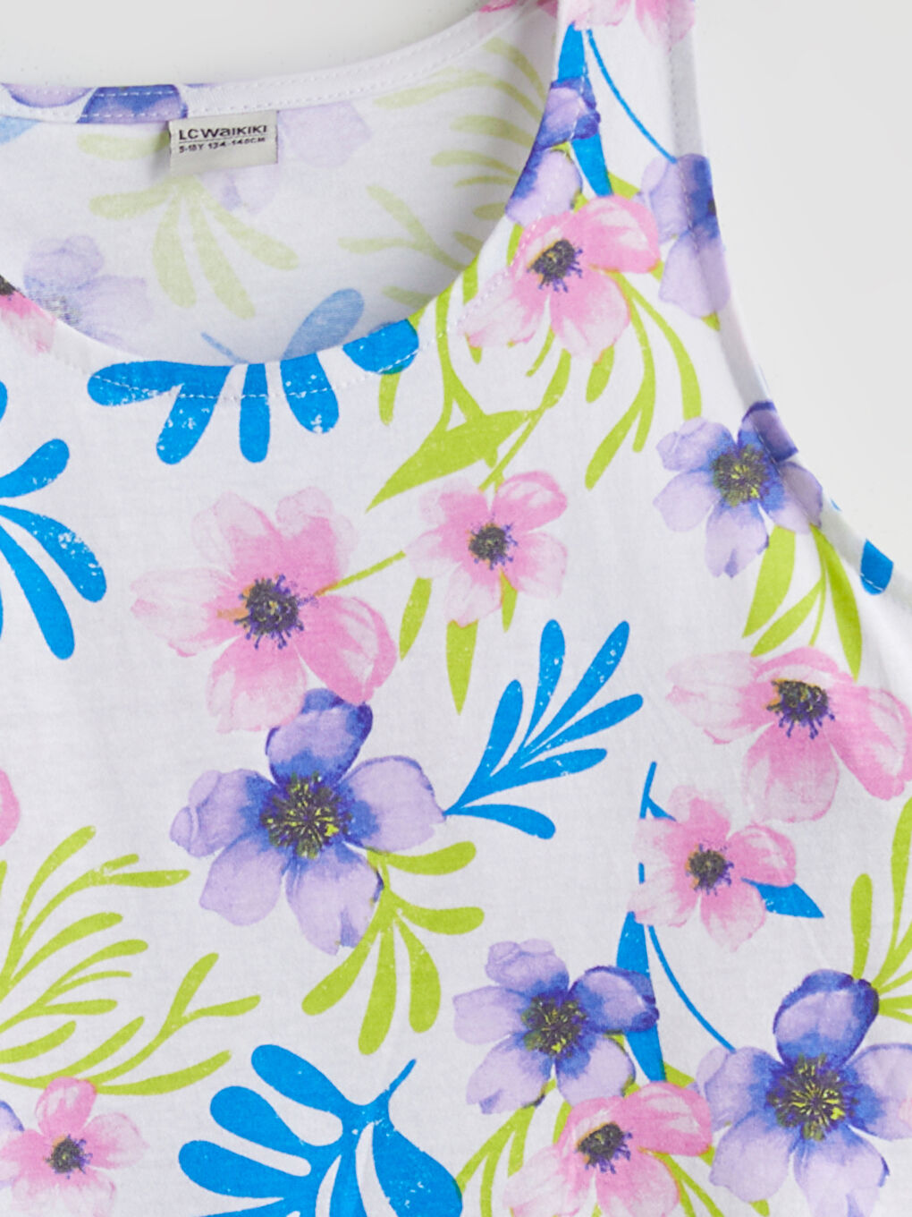 Crew Neck Floral Girls' Dress -S5BN24Z4-LU8
