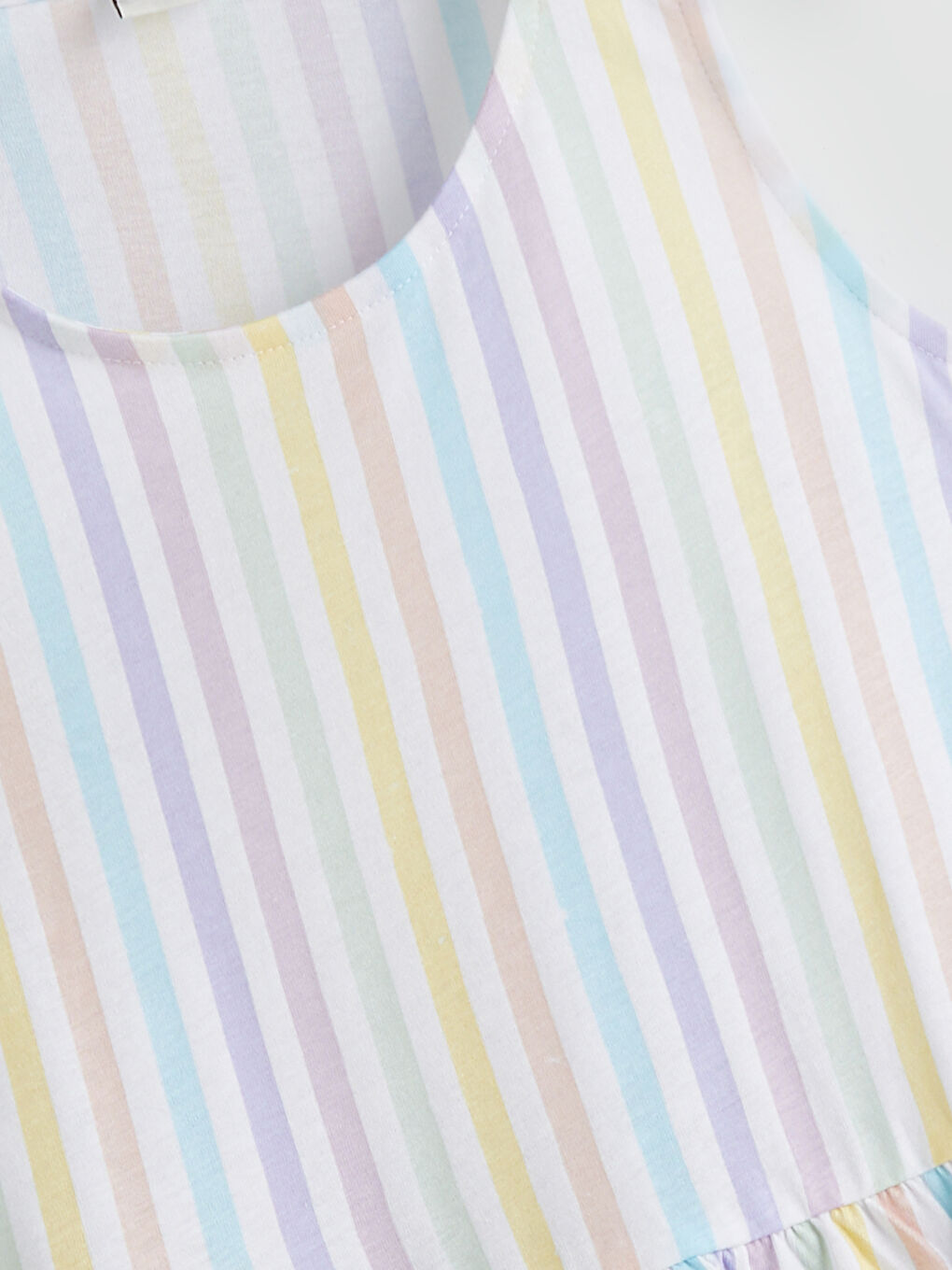 Crew Neck Girls' Dress-3