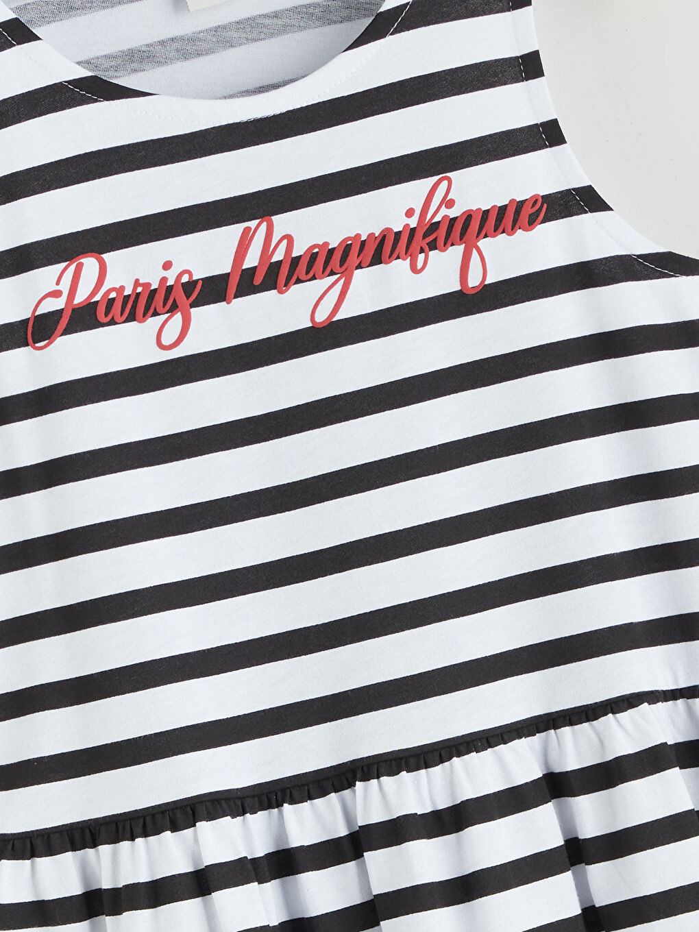 Crew Neck Striped Girls' Dress -S5BN24Z4-LJX