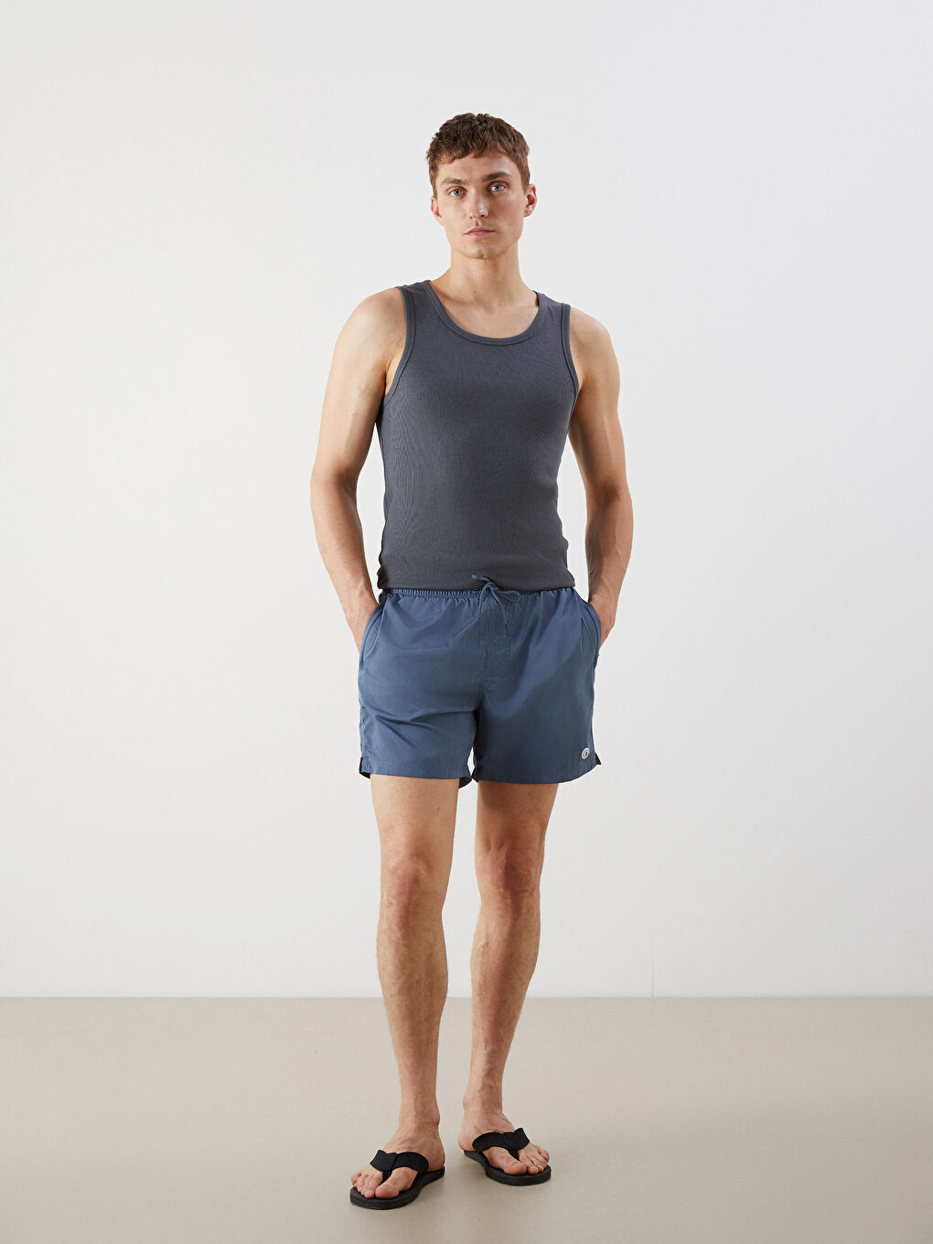 Short Printed Men's Swimming Shorts -S5BN42Z8-HNE