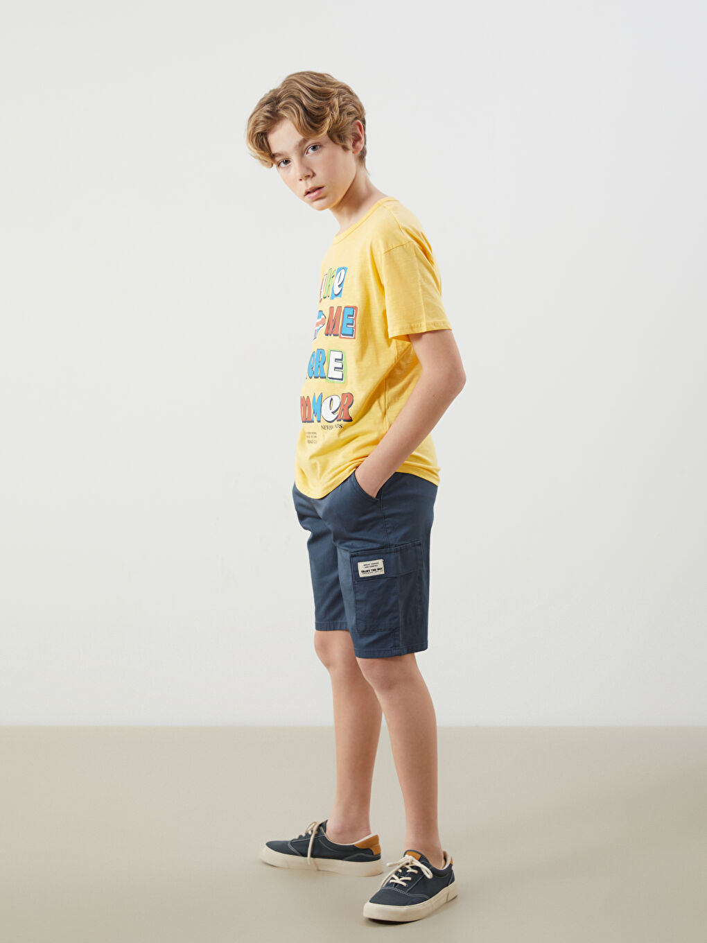 Elastic Waist Boys' Cargo Shorts -S5BN49Z4-VZK