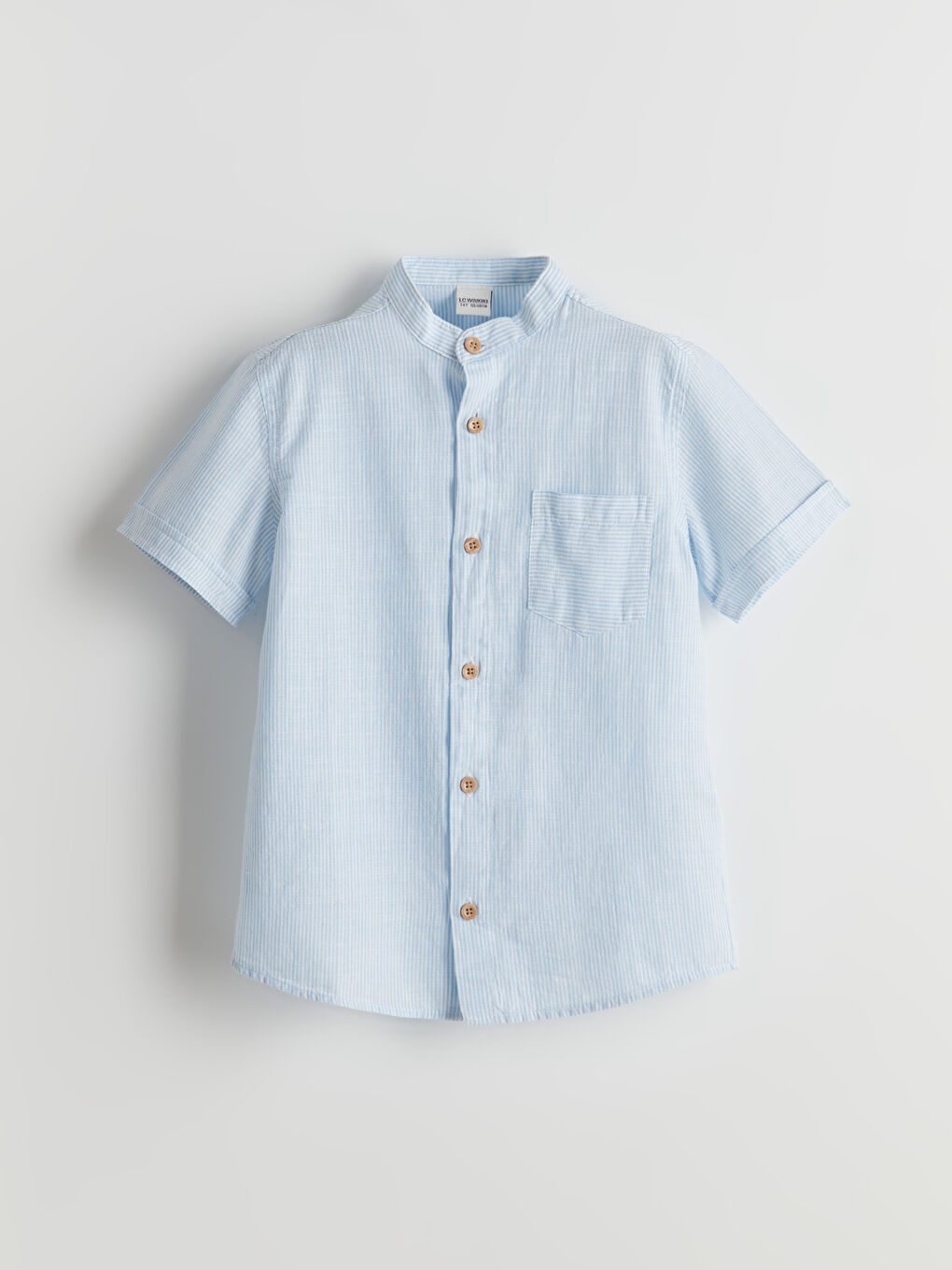 Magnificent Collar Striped Boy's Shirt -S5BN58Z4-LEN