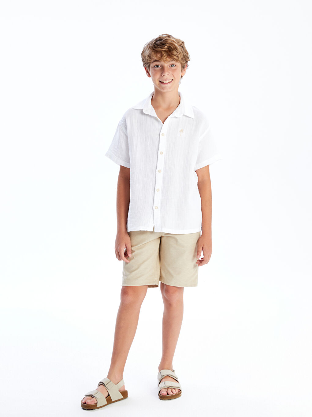 LCW Kids Short Sleeve Boys' Shirt -S5BN67Z4-Q6K