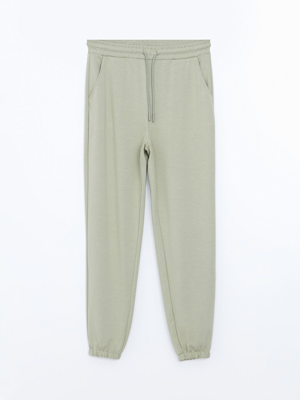 Yeşil Beli Lastikli Kadın Jogger Eşofman Altı-4