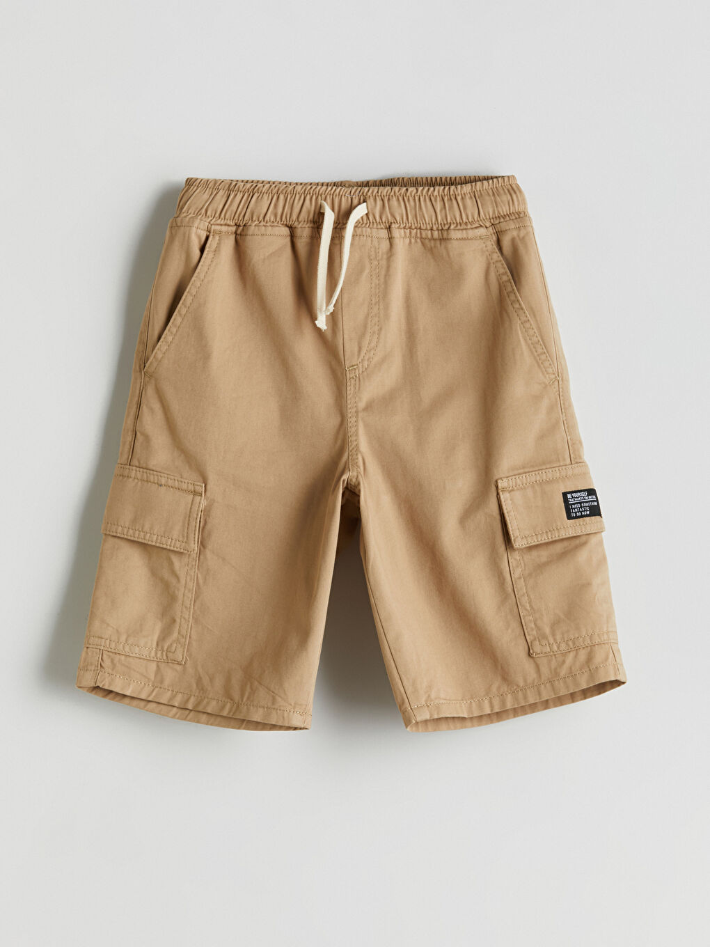Boys' Cargo Shorts with Elastic Waist -S5BN71Z4-GBY