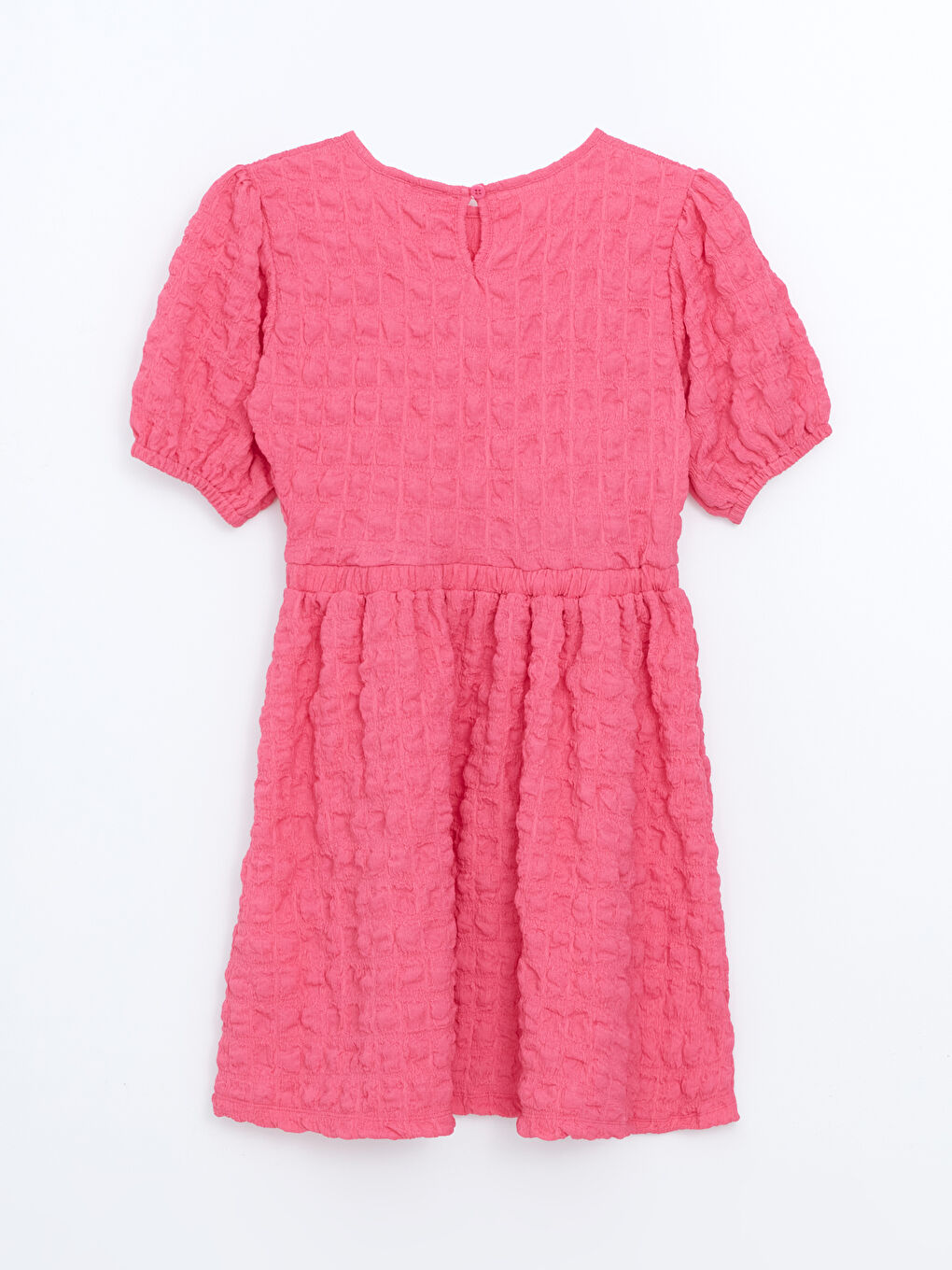 Textured Girls' Short Dress-1