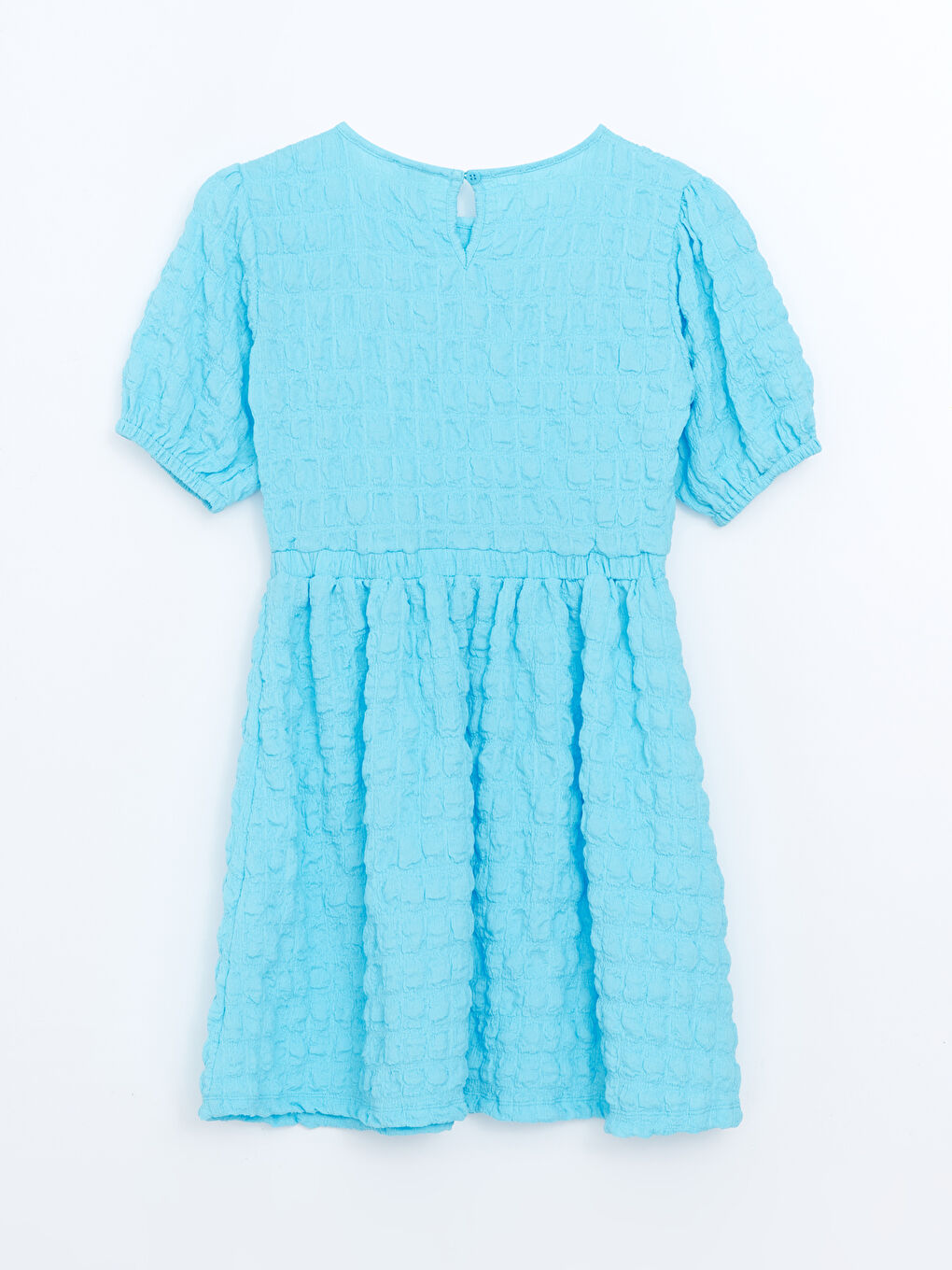 فستان قصير ذو نسيج للبنات-1