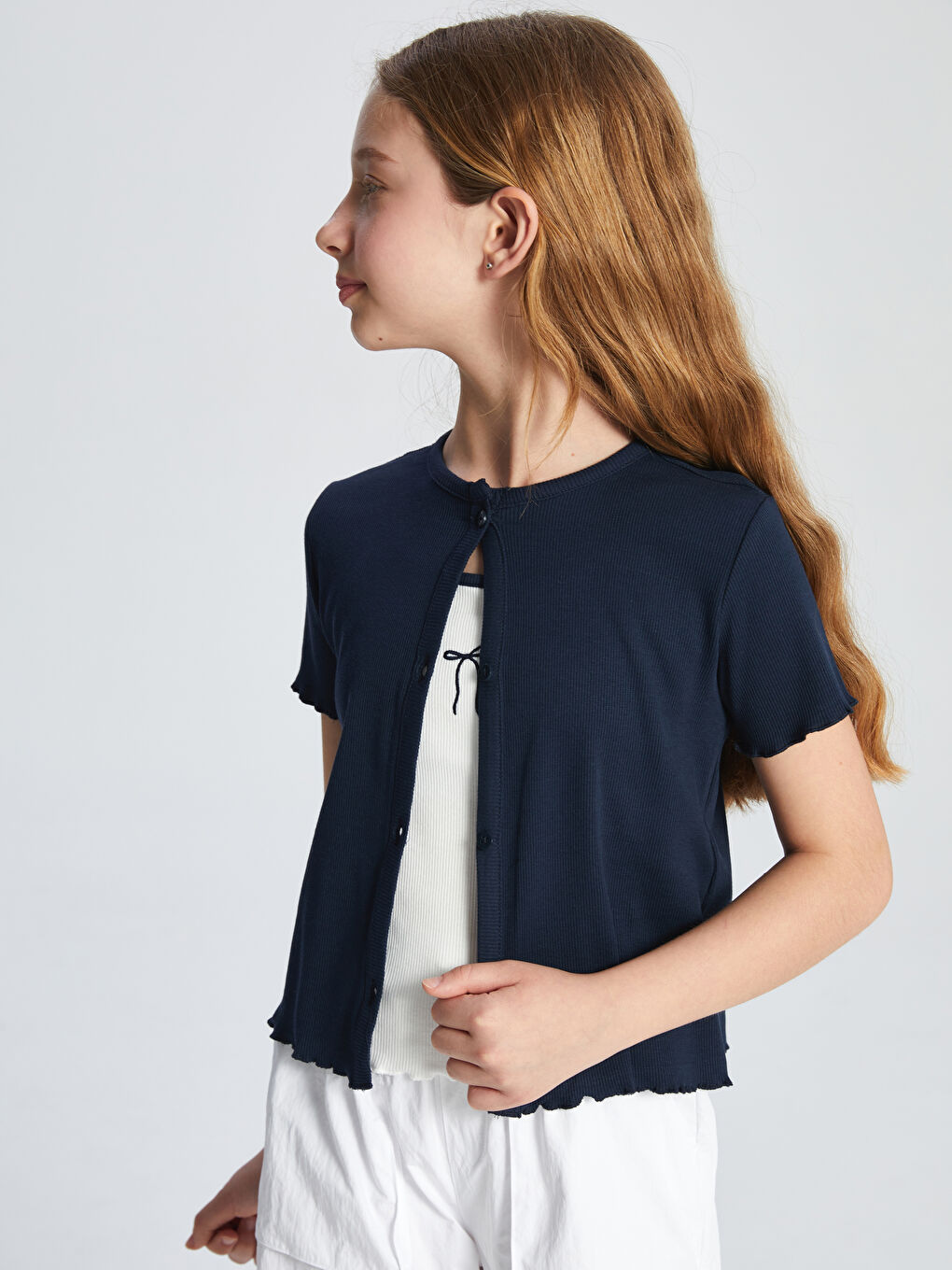 Crew Neck Girl'S Crop T-Shirt And Tank Top -S5BN95Z4-HRC