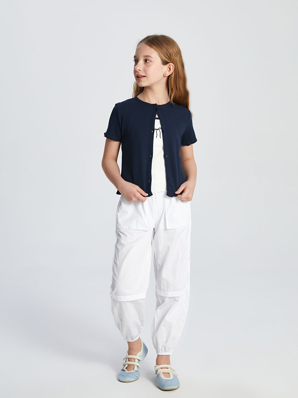 Crew Neck Girl'S Crop T-Shirt And Tank Top -S5BN95Z4-HRC